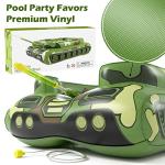 Jasonwell Inflatable Tank Swimming Pool Floaties with Water Cannon Gun Swim Floaty Rafts for Lake, Beach & Pool Party Toys for Boys, Girls, Kids & Adults- Green
