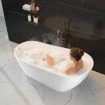 59" Stylish Freestanding Acrylic Soaking Bathtub