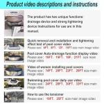 SIHAIAN 22 Ft Pool Cover, with Automatic Drain Round Pool Cover, One-Piece Quick Installation and Removal Above Ground Pool Cover, Preventing Waterlogging, UV Protected Solar Swimming Pool Cover