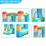 Doctor Dolphin Bounce House Inflatable Water Slide with Pool for Big Kids,Water Slides for Kids Backyard, Inflatable Water Park Double Slide
