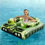 Jasonwell Inflatable Tank Swimming Pool Floaties with Water Cannon Gun Swim Floaty Rafts for Lake, Beach & Pool Party Toys for Boys, Girls, Kids & Adults- Green