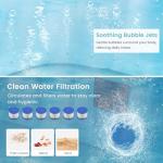 SEGMART 4-6 Person Inflatable Hot Tub, Portable Outdoor Spa with 130 Air Jets, Circulation Heating & Filter System, PVC Blow Up Tub for Backyard & Patio (Square)