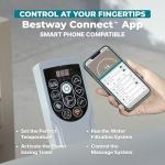 Bestway SaluSpa Hawaii 4 to 6 Person Inflatable Hot Tub, Square Energy-Efficient Portable Outdoor Spa with 140 AirJets, 71" x 28"