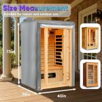 MRWiZMS Sauna Cover, Waterproof and Tear-Resistant Outdoor/Indoor Sauna Cover, Light-Colored Sauna Cover Can Effectively Reduce Heat Absorption (40" Wx38 Dx73 H)