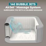 Bestway SaluSpa Hawaii 4 to 6 Person Inflatable Hot Tub, Square Energy-Efficient Portable Outdoor Spa with 140 AirJets, 71" x 28"