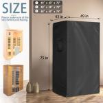 Iceberg Elf Outdoor Sauna Cover 420D Heavy-Duty Waterproof Durable Protector, Fits 49"x43"x75" U/V & Weather-Resistant for Year-Round Protection