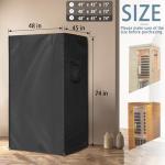 Iceberg Elf Outdoor Sauna Cover 420D Heavy-Duty Waterproof Durable Protector, Fits 48"x45"x74" U/V & Weather-Resistant for Year-Round Protection