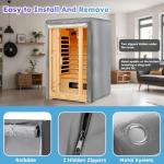 MRWiZMS Sauna Cover, Waterproof and Tear-Resistant Outdoor/Indoor Sauna Cover, Light-Colored Sauna Cover Can Effectively Reduce Heat Absorption (40" Wx38 Dx73 H)