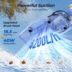 Handheld Pool Vacuum, JESIMAIK Rechargeable Pool Vacuum Cleaner with 18.5 GPM, 60 Min Runtime, Telescopic Pole, Ideal Cordless Pool Vacuum for Above Ground Pools, Inground Pool, Spas, Hot Tubs