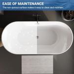 Modern 59-Inch Freestanding Acrylic Soaking Tub