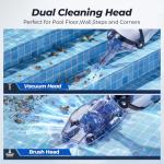 Handheld Pool Vacuum, JESIMAIK Rechargeable Pool Vacuum Cleaner with 18.5 GPM, 60 Min Runtime, Telescopic Pole, Ideal Cordless Pool Vacuum for Above Ground Pools, Inground Pool, Spas, Hot Tubs