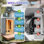 MRWiZMS Sauna Cover, Waterproof and Tear-Resistant Outdoor/Indoor Sauna Cover, Light-Colored Sauna Cover Can Effectively Reduce Heat Absorption (40" Wx38 Dx73 H)