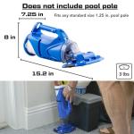 POOL BLASTER Catfish (Gen 2) Cordless Spa & Hot Tub Vacuum, More Power & Capacity, 45 Min Runtime, Spot Cleaning in Small Above Ground Swimming Pools, Rechargeable Spa Vac
