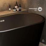 Matte Black 60" Freestanding Bathtub