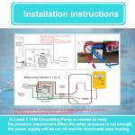 Pool Heater-15KW 220V thermostat Electric Swimming Pool Heater,Digital Touch Display Energy Efficient Pool Water Heater for Spa Relaxation, Bathtubs and Above Ground in-Ground Pools (220V 15KW)
