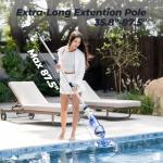 Handheld Pool Vacuum, JESIMAIK Rechargeable Pool Vacuum Cleaner with 18.5 GPM, 60 Min Runtime, Telescopic Pole, Ideal Cordless Pool Vacuum for Above Ground Pools, Inground Pool, Spas, Hot Tubs