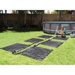 Intex 47 Inch x 47 Inch Solar Pool Heater Mat for 8,000 Gallon Above Ground Pool with Hose Attachment and Bypass Valve, Black (2 Pack)