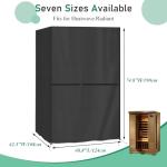 Safipotts Outdoor Sauna Cover Compatible with Dynamic 2 Person Sauna's Room, 420D Heavy Duty Waterproof Cover for Infrared Sauna, (Black) (48.8"Lx42.5"Wx74.8"H)