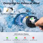 Handheld Pool Vacuum, JESIMAIK Rechargeable Pool Vacuum Cleaner with 18.5 GPM, 60 Min Runtime, Telescopic Pole, Ideal Cordless Pool Vacuum for Above Ground Pools, Inground Pool, Spas, Hot Tubs