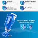 POOL BLASTER Catfish (Gen 2) Cordless Spa & Hot Tub Vacuum, More Power & Capacity, 45 Min Runtime, Spot Cleaning in Small Above Ground Swimming Pools, Rechargeable Spa Vac