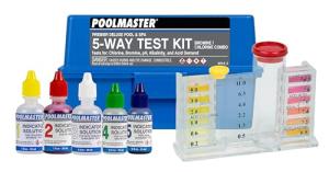 Poolmaster 22270 5-Way Swimming Pool or Spa Water Chemistry Test Kit with Case, Premier Collection
