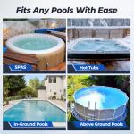 Handheld Pool Vacuum, JESIMAIK Rechargeable Pool Vacuum Cleaner with 18.5 GPM, 60 Min Runtime, Telescopic Pole, Ideal Cordless Pool Vacuum for Above Ground Pools, Inground Pool, Spas, Hot Tubs