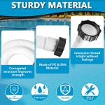 2 Pcs Pool Hoses for Above Ground Pools 1 1/2 Inch Diameter 59" Long Pool Pump Hose Replacement Filter Pump Hose Accessories