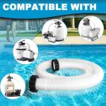 2 Pcs Pool Hoses for Above Ground Pools 1 1/2 Inch Diameter 59" Long Pool Pump Hose Replacement Filter Pump Hose Accessories