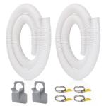 Pool Pump Hose for Above Ground Pools, 2 Pack 1.25" Diameter Pool Filter Hose Accessory Pool Pump Replacement 59 Inch Long with 2 Clamps and 2 Pipe Holders