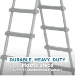 Bestway Flowclear 52 Inch Versatile Metal A Frame Above Ground Swimming Pool Ladder with Heavy Duty Plastic Double Sided Steps