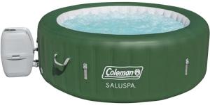 Coleman Palm Springs EnergySense AirJet Inflatable Hot Tub Spa (77" x 28") | Portable Hot Tub with 2 Covers (1 Energy-Efficient Thermal Cover and 1 Standard Cover) | Fits Up to 4-6 Persons | Green