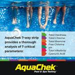 AquaChek 7-Way Pool and Spa Test Strips - Silver Pool Test Strips For pH, Total Chlorine, Free Chlorine, Bromine, Alkalinity, Total Hardness, and Cyanuric Acid - Water Quality Testing Kit (100 Strips)