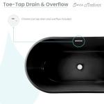 Matte Black 60" Freestanding Bathtub