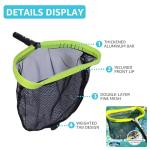 Sepetrel Deluxe Swimming Pool Cleaning Kit Including Professional Leaf Skimmer Net,Half-Depth Fine Mesh Net,17.5" Pool Brush Head & Hand Scrub Brush(NO Pole)