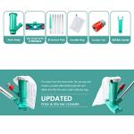 POOLWHALE Upgrades Pool Spa Pond Mini Jet Vac Vacuum Cleaner w/Brush, Bag,6 Sections Telescopic Pole of 56.5" and Handle