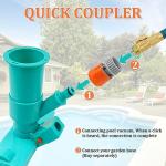 POOLWHALE Upgrades Pool Spa Pond Mini Jet Vac Vacuum Cleaner w/Brush, Bag,6 Sections Telescopic Pole of 56.5" and Handle