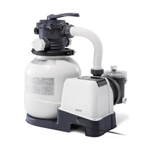 INTEX 2,100 GPH Krystal Clear Sand Filter Pump for Above Ground Pools, Swimming Pool Pump with Automatic Timer - Improved Circulation, Filtration, & Clarity