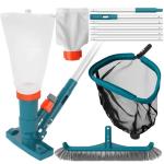 Above Ground Pool Cleaning Kit with Garden Hose Pool Vacuum, Aluminum Frame Leaf Rake Net, Wall Brush and 8Ft Pole for Remove Leaves & Debris