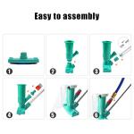 POOLWHALE Upgrades Pool Spa Pond Mini Jet Vac Vacuum Cleaner w/Brush, Bag,6 Sections Telescopic Pole of 56.5" and Handle