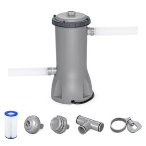 Bestway 1,000 GPH Filter Pump for Above Ground Swimming Pool with Type III-A/C Cartridge