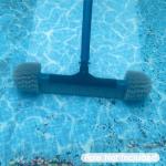 20'' Pool Brush Head, Detachable Pool Cleaning Brush with Durable Around Nylon Bristles, EZ Clip Aluminum Handle- Clean Swimming Pools Walls, Steps & Corners Faster