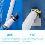 Pool Pump Hose for Above Ground Pools, 2 Pack 1.25" Diameter Pool Filter Hose Accessory Pool Pump Replacement 59 Inch Long with 2 Clamps and 2 Pipe Holders