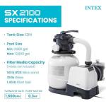 INTEX 2,100 GPH Krystal Clear Sand Filter Pump for Above Ground Pools, Swimming Pool Pump with Automatic Timer - Improved Circulation, Filtration, & Clarity
