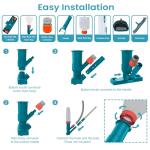 Above Ground Pool Cleaning Kit with Garden Hose Pool Vacuum, Aluminum Frame Leaf Rake Net, Wall Brush and 8Ft Pole for Remove Leaves & Debris