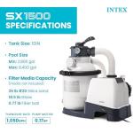 INTEX 1,500 GPH Krystal Clear Sand Filter Pump for Above Ground Pools, Swimming Pool Pump with Automatic Timer - Improved Circulation, Filtration, & Clarity