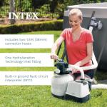 INTEX 2,100 GPH Krystal Clear Sand Filter Pump for Above Ground Pools, Swimming Pool Pump with Automatic Timer - Improved Circulation, Filtration, & Clarity