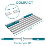 Above Ground Pool Cleaning Kit with Garden Hose Pool Vacuum, Aluminum Frame Leaf Rake Net, Wall Brush and 8Ft Pole for Remove Leaves & Debris