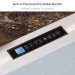 Homary 70.8" Whirlpool Bathtub with Thermostat Control, 2-Person jetted bathtub 3-Sided Apron Acrylic Soaking Tub, Lumbar Support & Chromatherapy LED, Relaxing Spa Experience