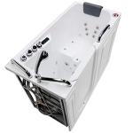 ANZZI Walk-In Tub 27 x 53 In Whirlpool and Air Bath Left Drain 12 Hydro Jets 18 Air Jets Inline Heater Quick Fill Faucet Handheld Shower ADA Seat Acrylic Spa White 110V | 2753WILWD