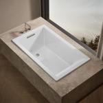 Kohler 1848-0 Underscore® 60" x 36" drop-in bath, White